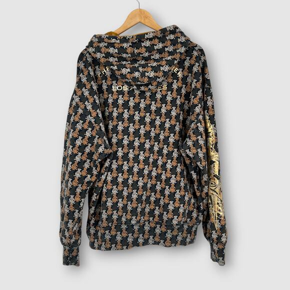 Y2k Vintage Christian Audigier Los Angeles Crown Monogram Zip-Up Hoodie Size XL - Picture 2 of 7